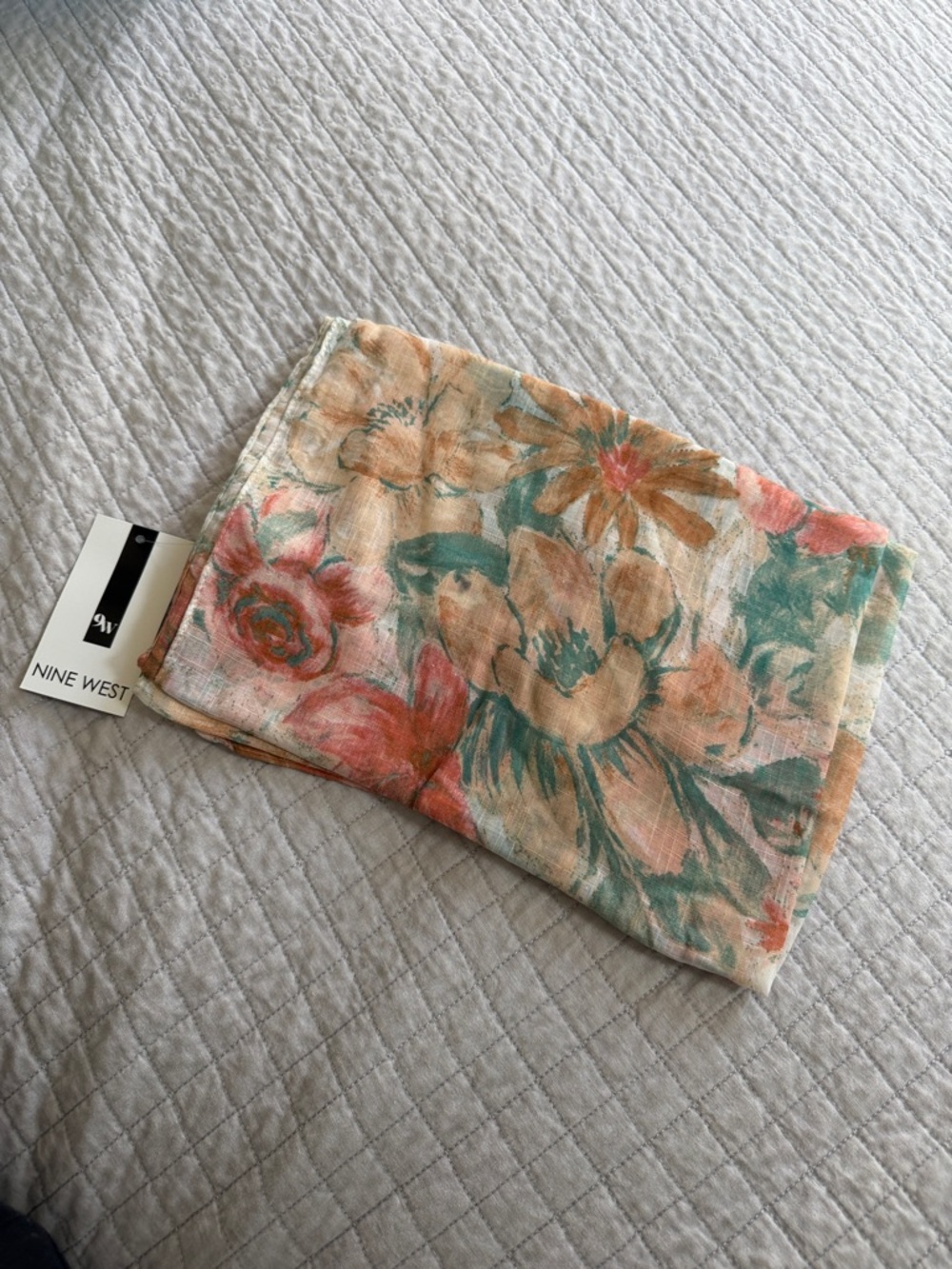 NWT Nine West - Lightweight Floral Scarf